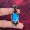 Sleeping Beauty Turquoise Pendant Copper Wire Wrapped Pendant Gemstone Jewelry
