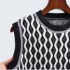 Thick Round Neck Sleeveless Short Color Matching Thermal Knitting Sweaters Women's Clothing Vest Jacket Inner Wear Bandage Dress Preppy Style