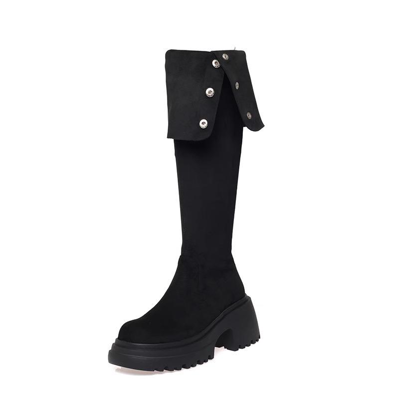Knee over boots 2025 retro western boots women s autumn and winter velvet high boots snow boots knight boots 40 4600₽