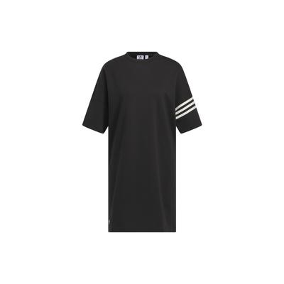 Solid Color Sports Short Sleeve Midi Dress Women Dress Black IB7309