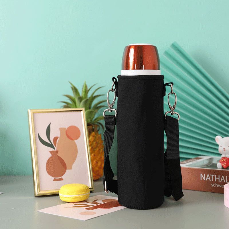 Baihui 500ml Large-Capacity Thermos Cup Cover for Adults, Portable Hand-Held Cross-Body Protective Cover, Anti-Fall