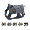 EXCELLENT ELITE SPANKER Nylon Dog Harness, Military Style, Training, Walking, Anti-Pull, Adjustable, for Medium and Large Dogs (Gray, Size L)