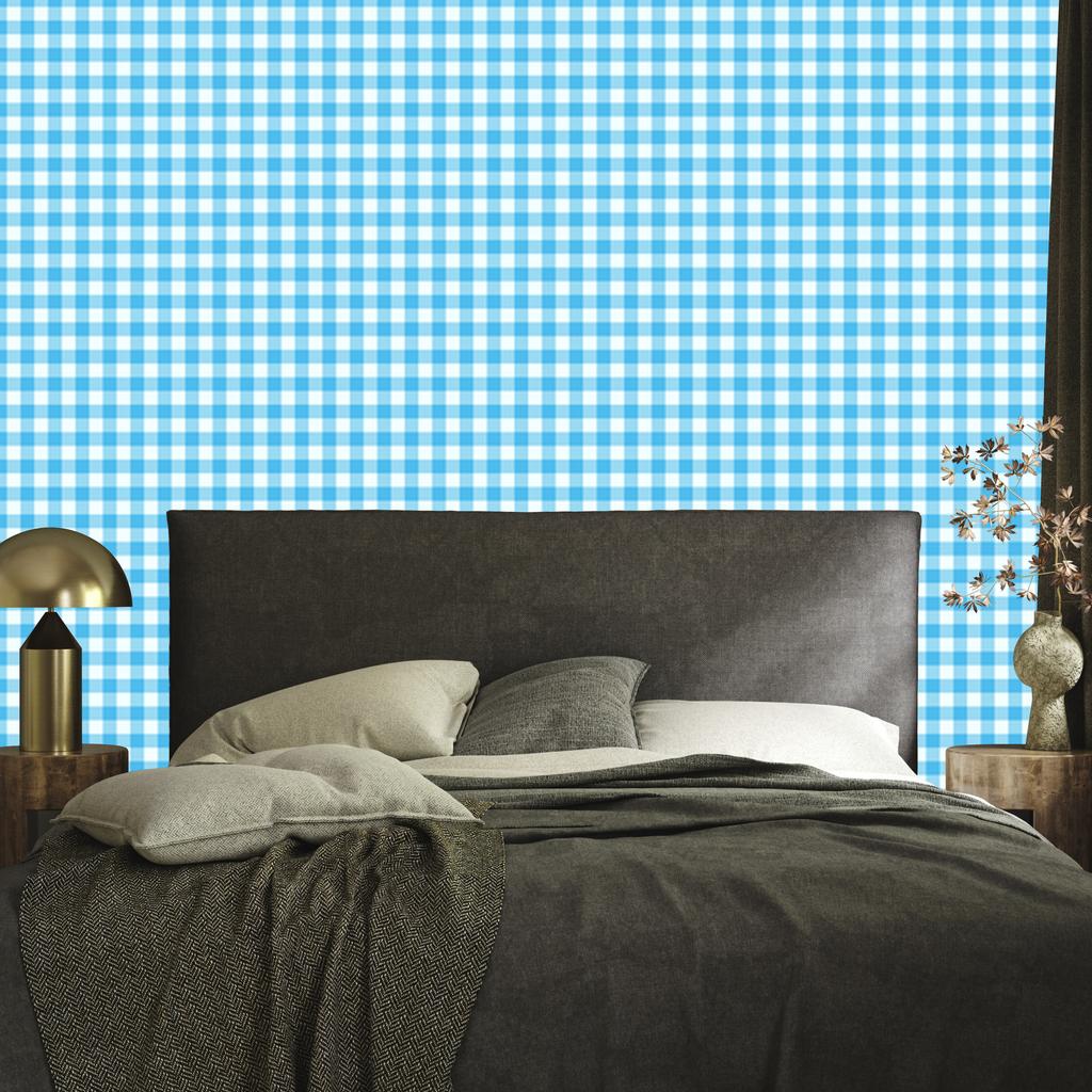 Wallpaper Fabric Pattern Celadon and Azure for Living Room and Bedroom 50x1000