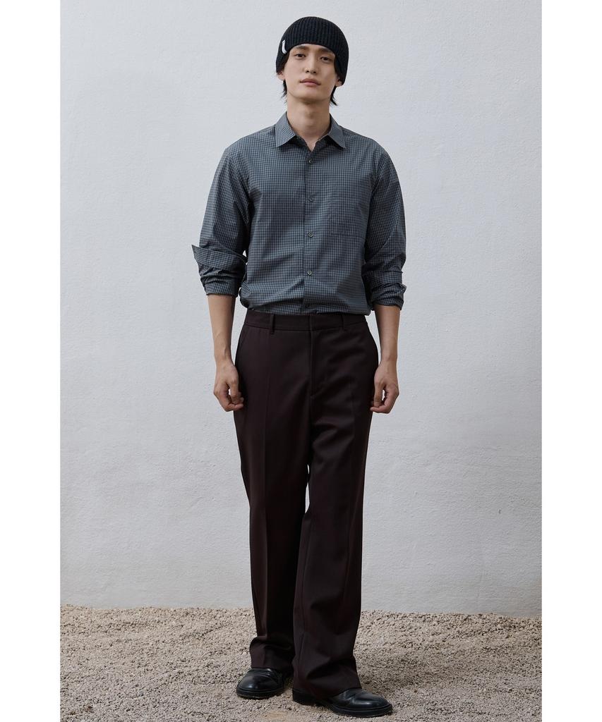 YOUTH Flared Wool Trousers - Brown