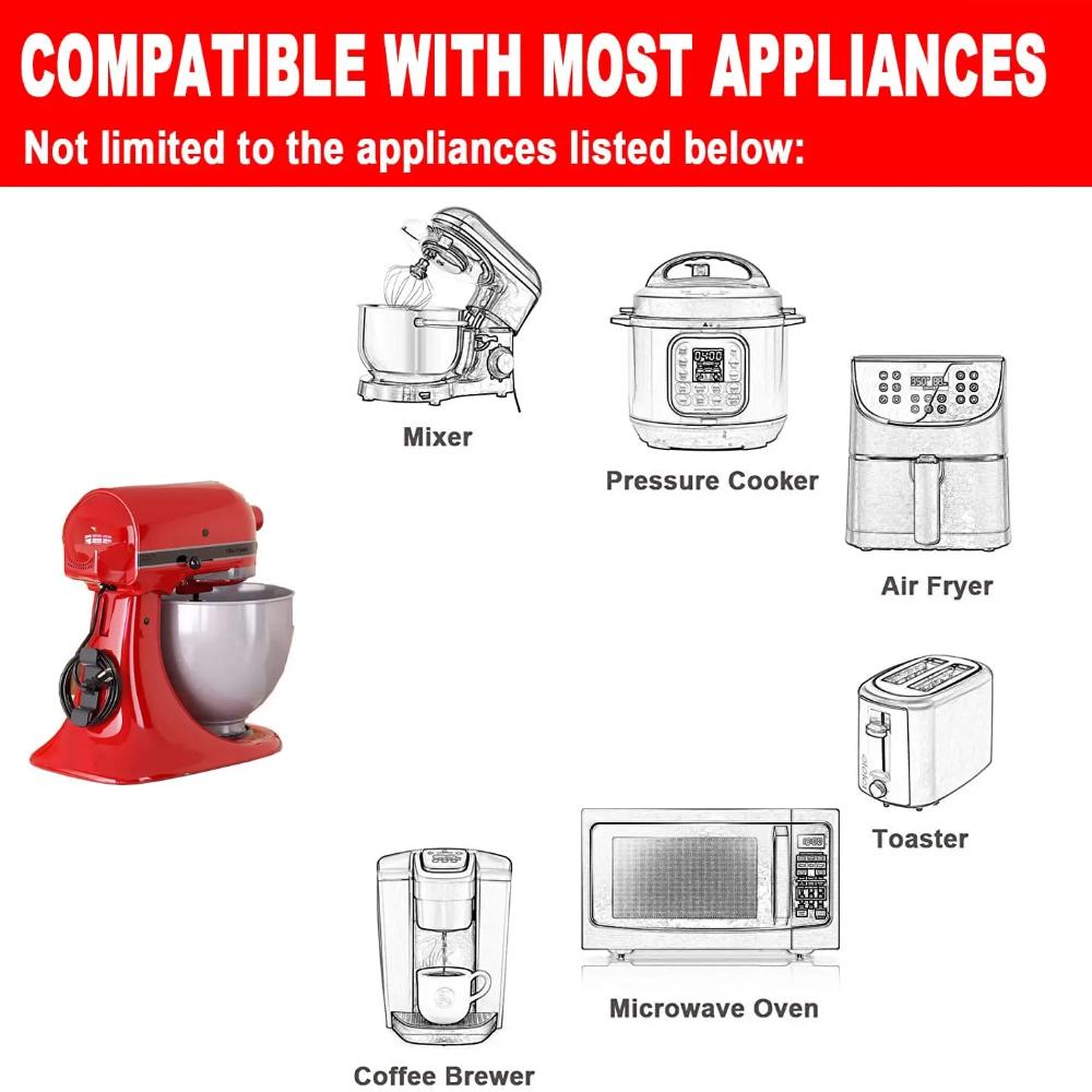 6pcs Kitchen Storage Cord Wrapper Cable Wire Cord Organizer Coffee Machine Kitchen Appliances Wrap Cable Protector Winder