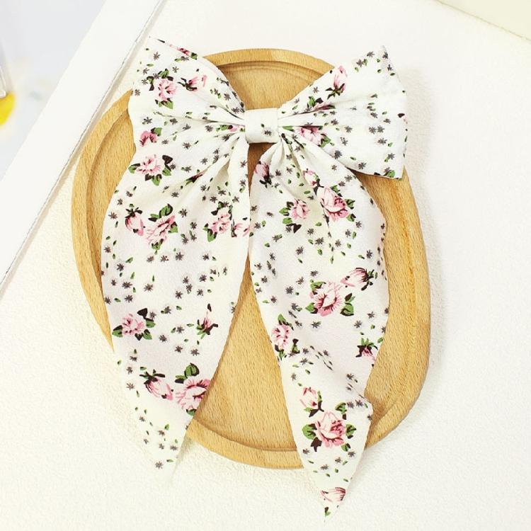 Stylish Floral Pattern Hair Barrettes Hair Clip Sweet Hairpin Barrette Bowknot Hair Clip Christmas for Women Girl