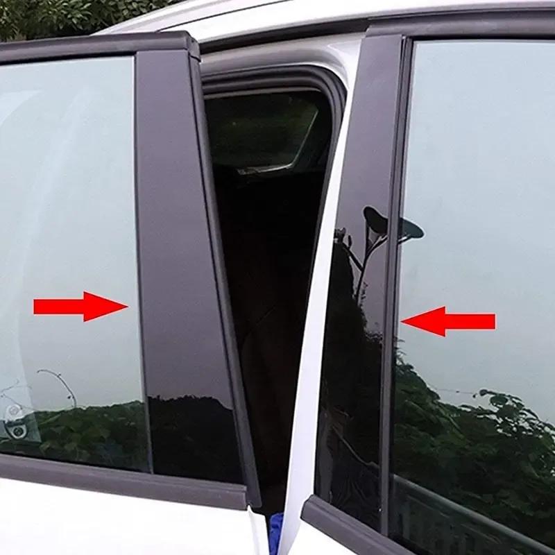 Fit For Ford Escape Glossy Black Car Pillar Post Door Decor Window Trim Sticker Cover Decal Accessories