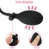 Big Butt Plug Anal Extender Vagina Dilator Sex Toys for Adults 18 Soft Silicone Inflatable Anal Plug Black Dildo for Women