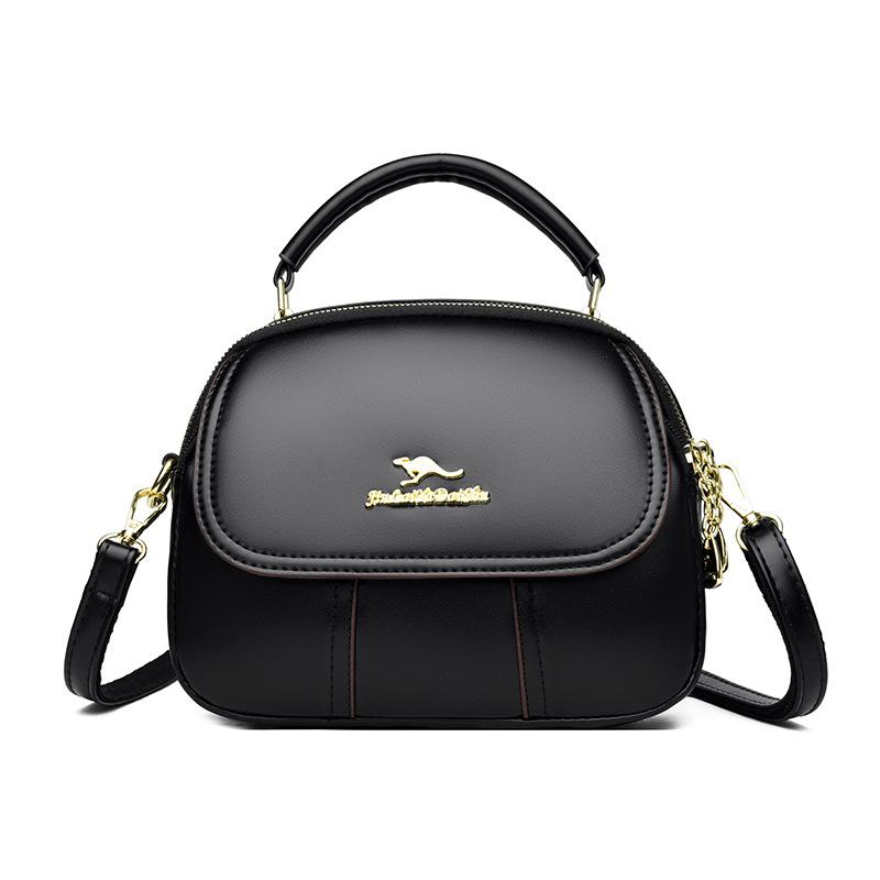 

Rhombus European and American handbag women s 2025 new versatile fashion messenger bag middle-aged women s mother shoulder bag tide чёрный