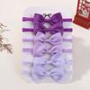 6Pcs/Set Sweet Colorful Ribbon Bowknot Elastic Headband for Baby Girls Ties Headwear Infant Kid Hair Accessories Diademas Gifts