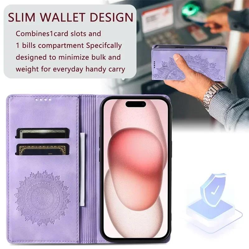 Magnetic Leather Phone Case For iPhone 15 16 Pro Max 14 13 12 Mini 11 XS Max XR 8 7 Plus SE 2022 Cards Slot Book Wallet Cover