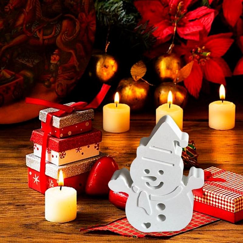 Christmas Snowman Silicone Mould for Epoxy Resin, Gypsum Ornament, Chocolate Fondant Silicone Mould Kitchen Baking Molds