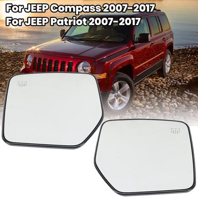 Lente de Cristal para Espejo Retrovisor Lateral Calefactable Para JEEP Compass Patriot 2007 2008 2009 2010 2012-2017 Accesorios para Coche