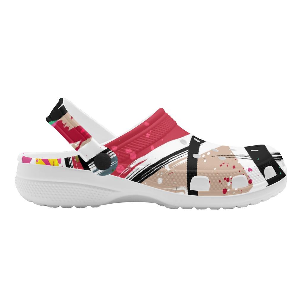 Unisex Printed Garden Shoes EVA Clogs Lightweight Breathable Slip On Sandals for Beach Pool Bathroom Home Indoor Outdoor Wear