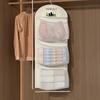 Hanging Storage Bag, Suitable for Storing Underwear, Socks and Bras, Wall-mounted Storage Bag, Transparent Grid Design