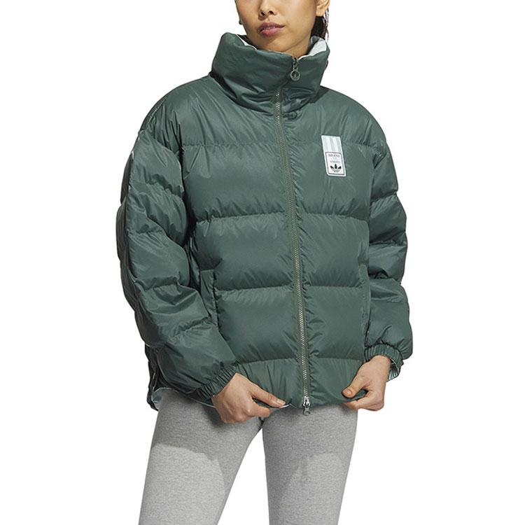 Adidas Originals Reversible Sports Warm Winter Einfarbig Daunenjacke Frauen Oberbekleidung Grün HS9501
