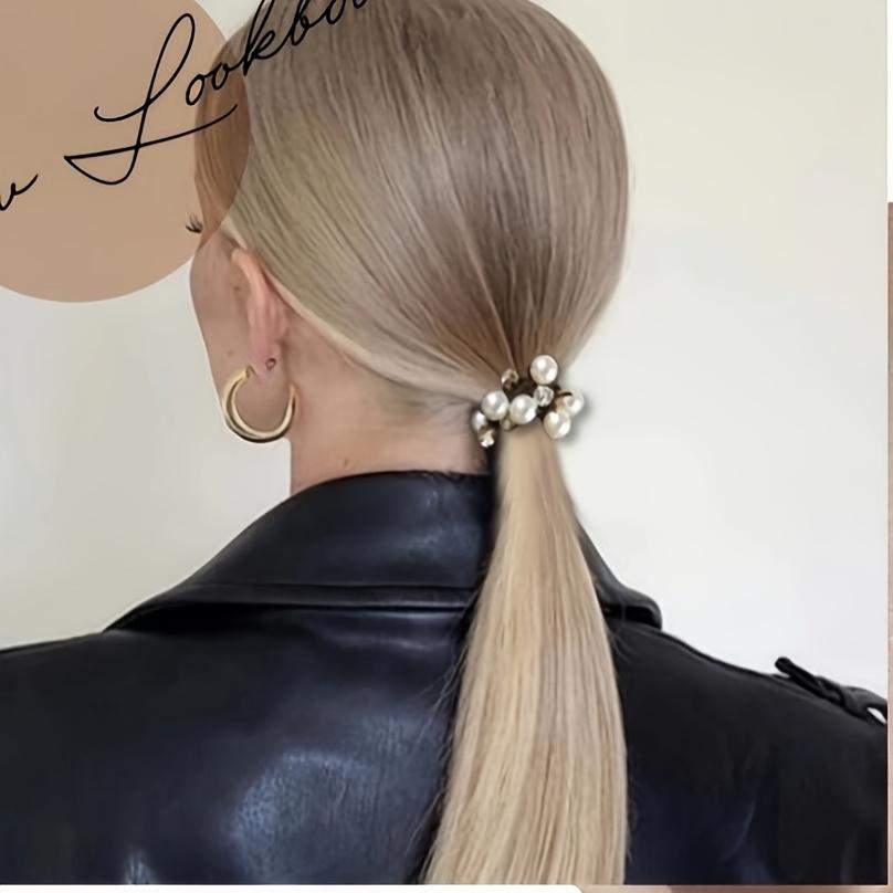3pc Women'S Simple And Elegant Pearl Hairband Simple And Elegant Artificial Pearl Headband, Elastic Band