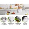 5 Piece Mixing Bowl Stainless Steel Salad Storage Container Set with Airtight Snap Lids