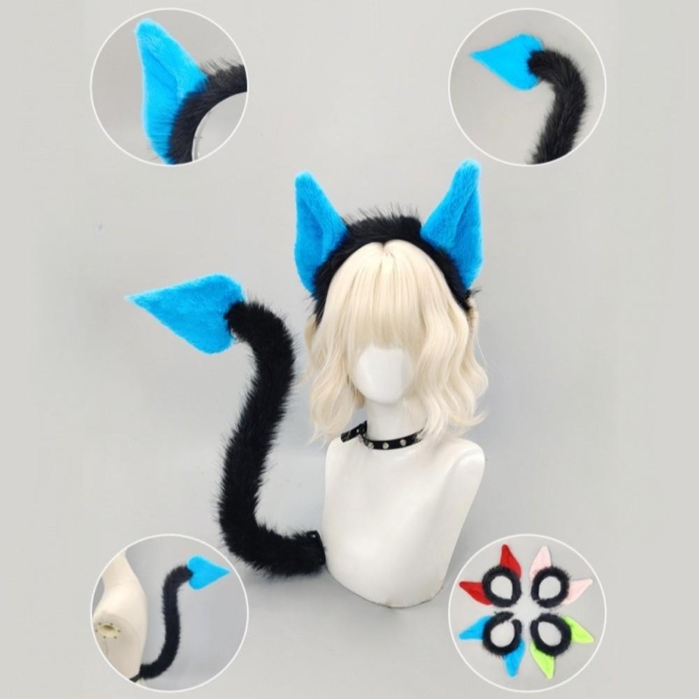 Bentable Cat Ears Furry Devil's Sweetheart Tail Fashion Halloween Costume Cosplay Props Adults