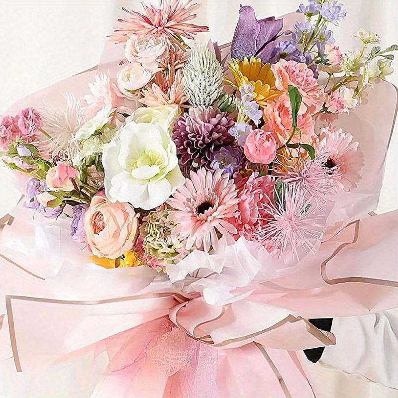 Flower Wrapping Paper, Korean Bouquet Wrap", Wrapping Paper, Tissue Paper, Bouquet Supplies, Pink Tissue Paper for Gift Bags and Wrapping