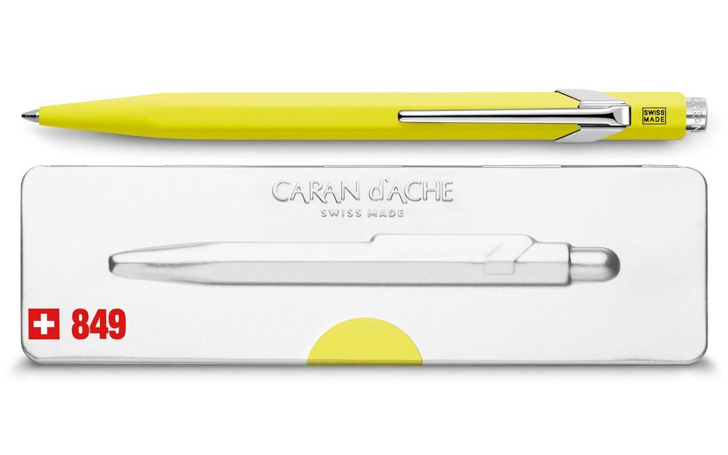 Caran Ballpoint Pen 849 Collection Pop Line Fluorescent Yellow NF Regular Import Product d'Ache Oil-based 0849-970