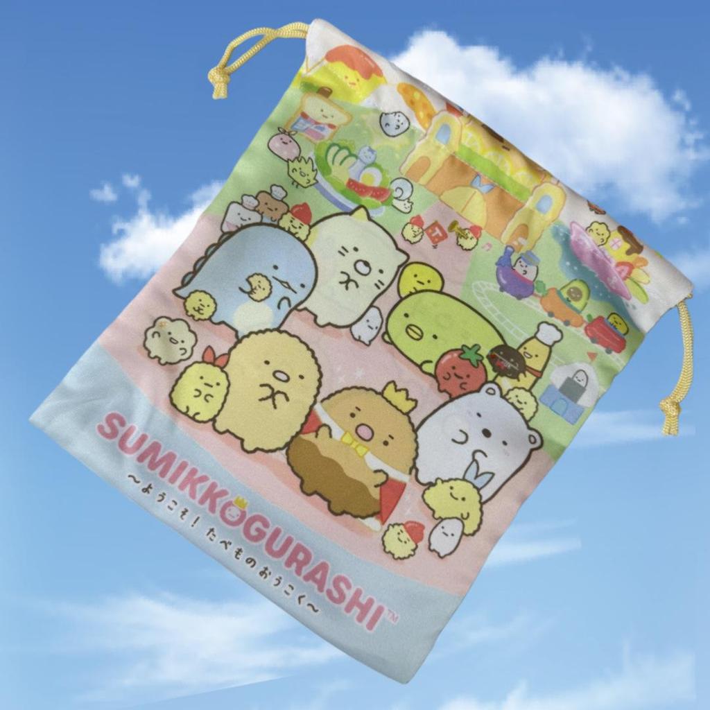 Large Sanrio Canvas Double-Sided Printed Drawstring Tote Bag, Eco-friendly Storage Solution