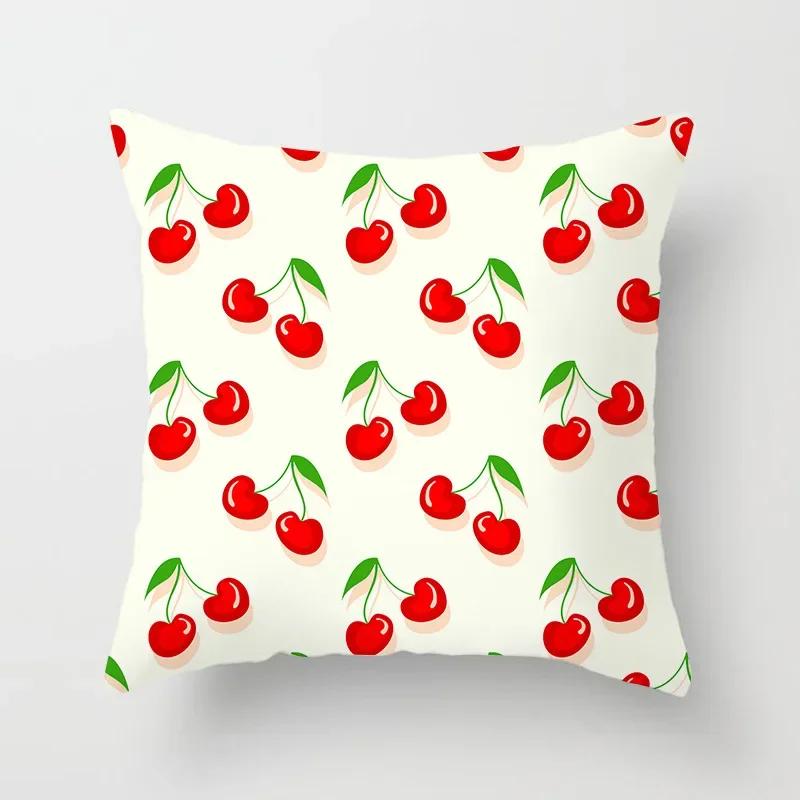 45*45 Fruit Cushion Cover For Wedding Decoration Pillow Case Avocado Orange Strawberry Print Home Decor Party
