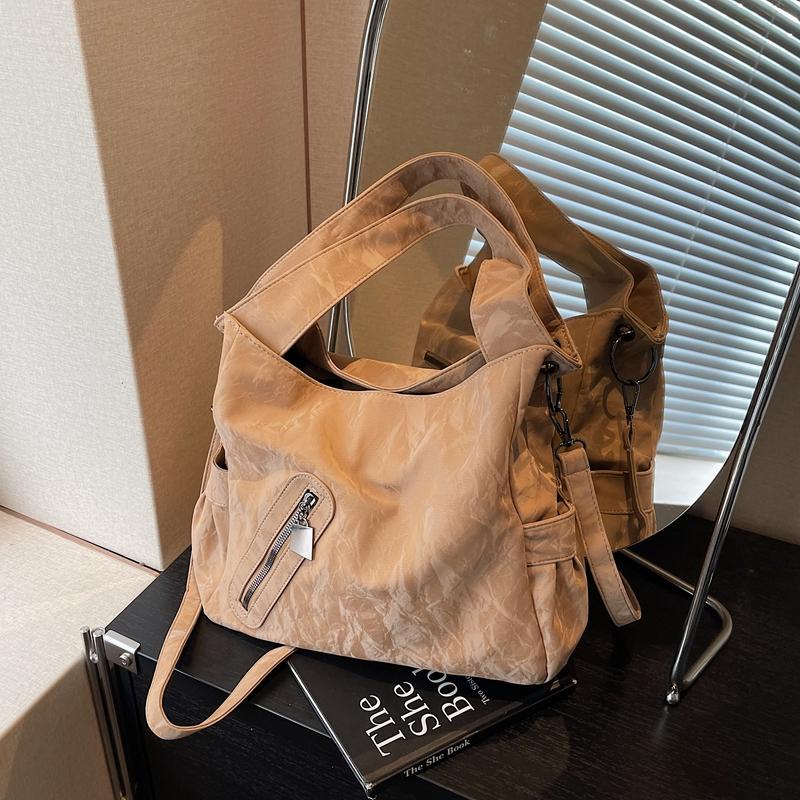 Women's Large Capacity Commuter Underarm Bag PU Shoulder Crossbody Bag Tote Bag