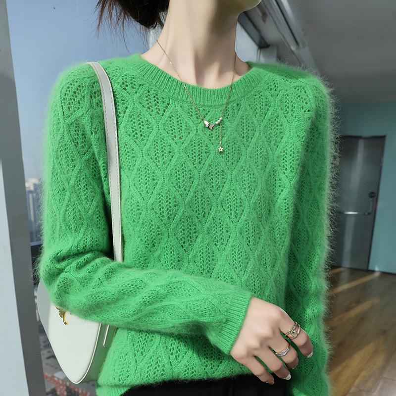 

Breathable Mink Blend Sweater Women s All-Season Lightweight Knit Top XXL