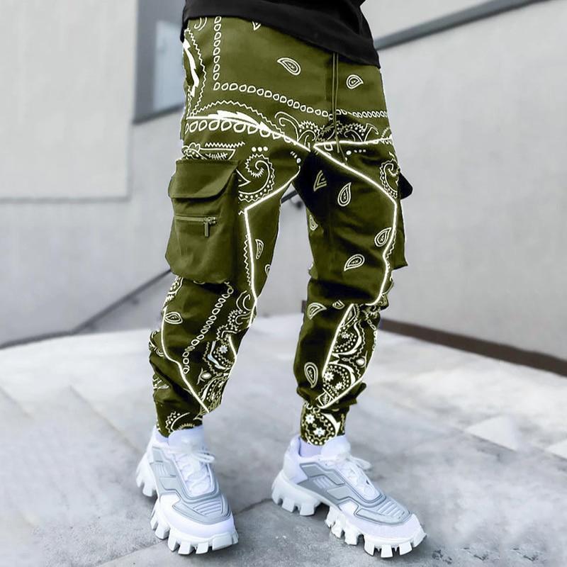 Hip Hop Printing Pants Men Trousers Fashion Streetwear Sweatpants for Men Joggers High Street Loose Cargo Pants Men