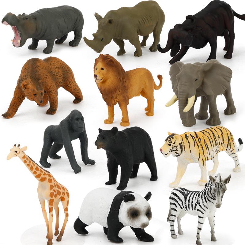 Children's Educational Learning Cards: 12 Types of Hand-Painted Dinosaur and Marine Animal Models
