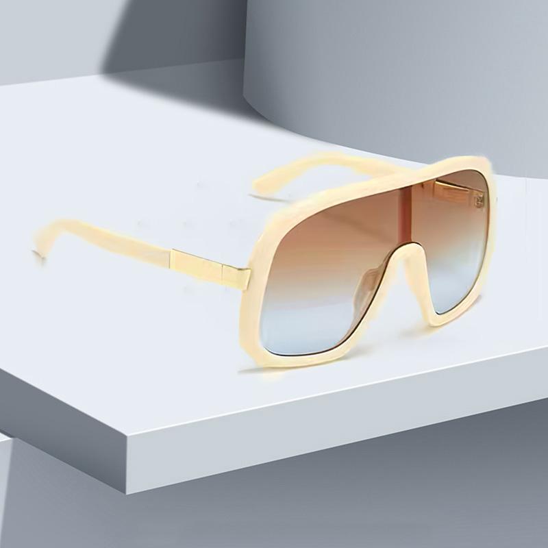 

Modern Geometric Structure Wide Frame Square Sunglasses Futuristic Design Fashionable Accessories Luxury Sunglasses Women