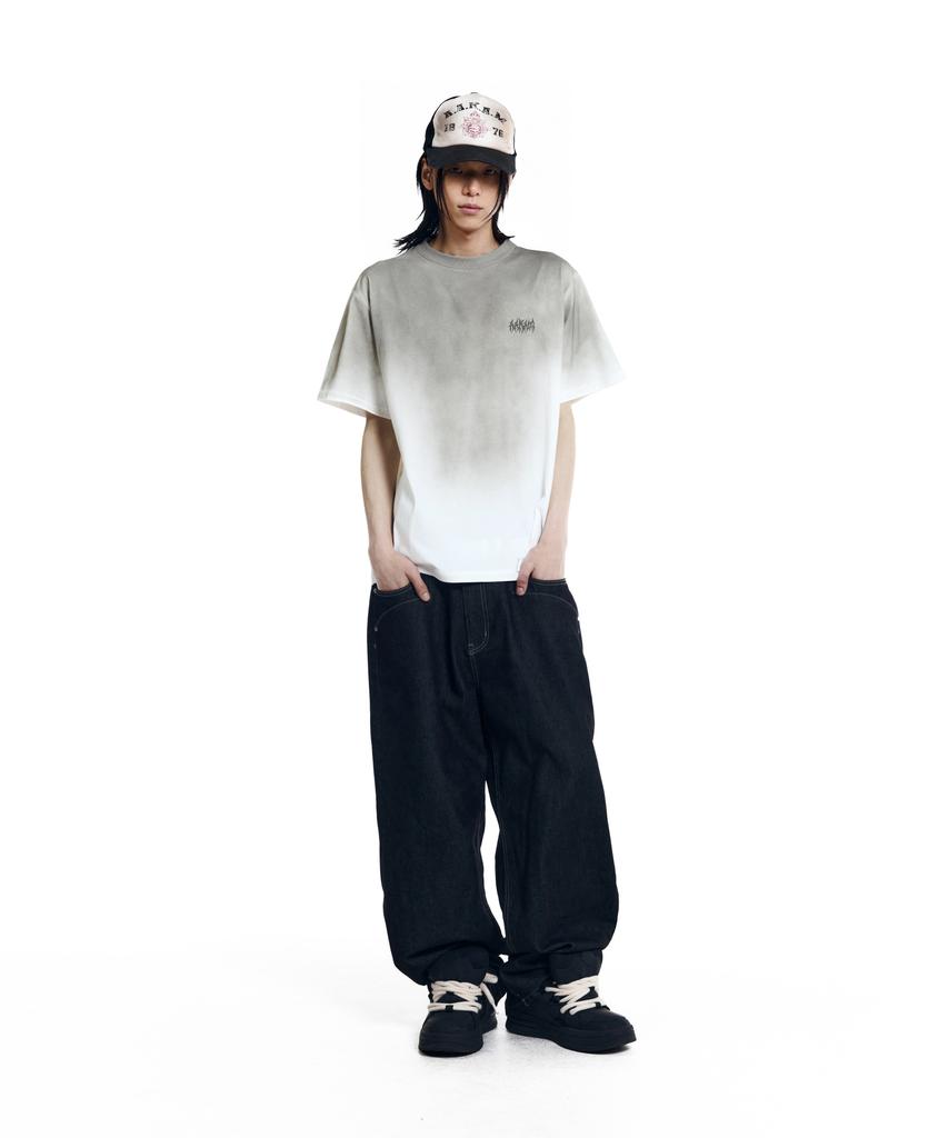 AAKAM Dirty Spray Bone Half Top (White)