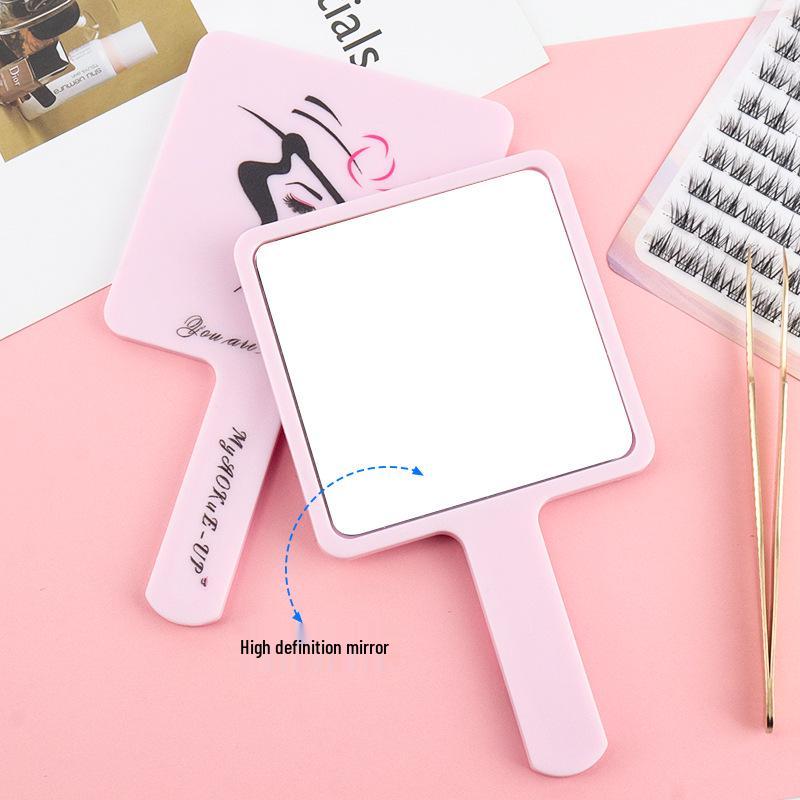 Portable Grafted Eyelash Inspection Mirror - Handheld Makeup Tool