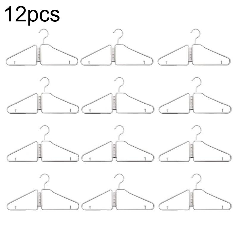 12pcs Foldable Coat Hangers - Portable Travel Hangers, Space-Saving Design,Ideal for Clothes & Coats