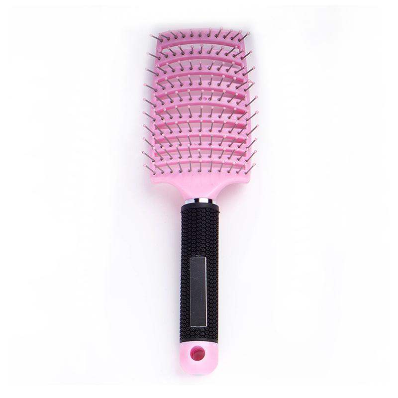 

Big curved comb fluffy ribs comb men s big back hair oily hair styling comb massage comb curly hair smooth hair comb non-magnet type рожевий