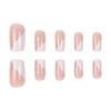 Glitter Square Shell Slanted Edge False Nails - 24 Pieces
