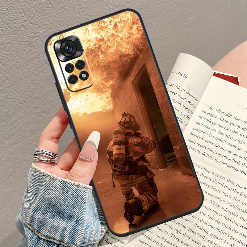Firefighter Heroes Fireman Phone Case For Xiaomi Redmi Note 14 13 12 9 10 11 15 Pro Plus 13C 10C 12C 14C 15C Cover