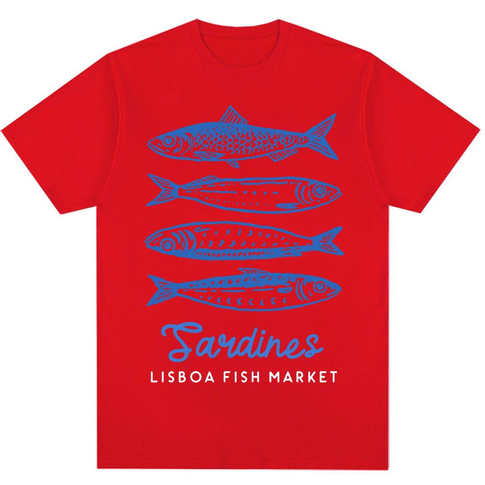 Funny Fish Market Print T-shirt Kawaii Fashion Men Women Harajuku High Quality T Shirts Loose Cotton Casual Summer T Shirt