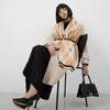 Fashion Imitation Cashmere Scarf Women'S Winter Korean Version Rhombus Flower Temperament Warm Scarf Windproof And Cold Shawl