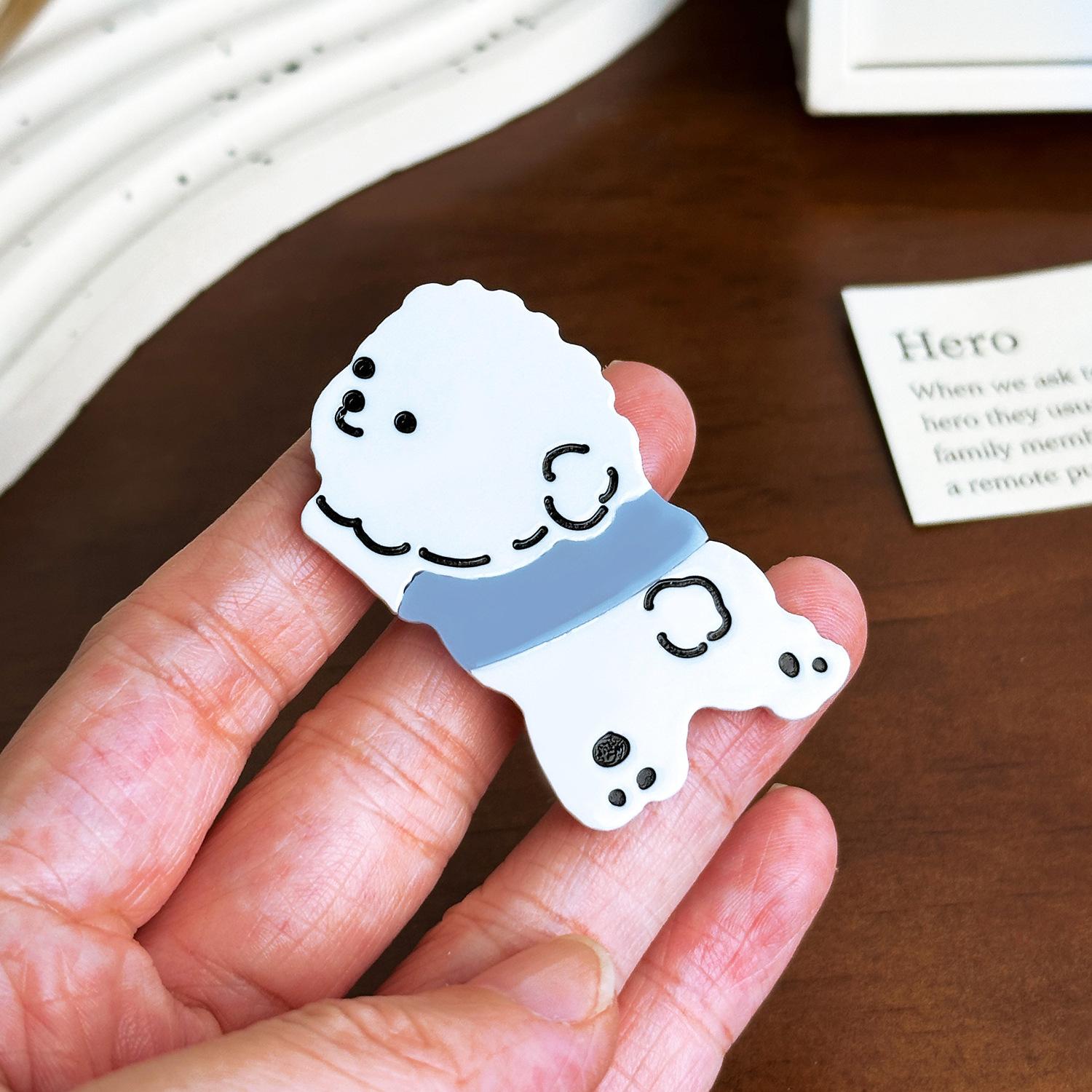 

Cute Doodle Charming Dog Hair Clip For Effortless Chic Style In Various Colors белый