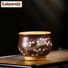 180ml Handmade Yixing Purple Clay Teacup Painted Plum Blossom Master Cup Personal Engraved Section Clay Tea Cup Zisha Teaware