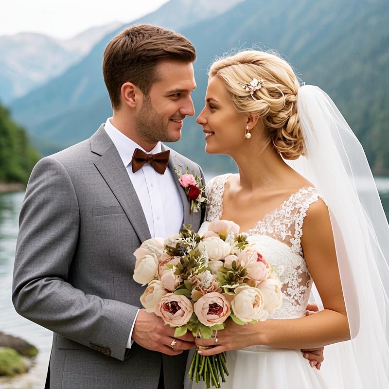 1pc 13 Heads European-style Simulation Peony Living Room Home Dining Table Decorative Flowers Artificial Flowers Artificial Flowers Ornaments.