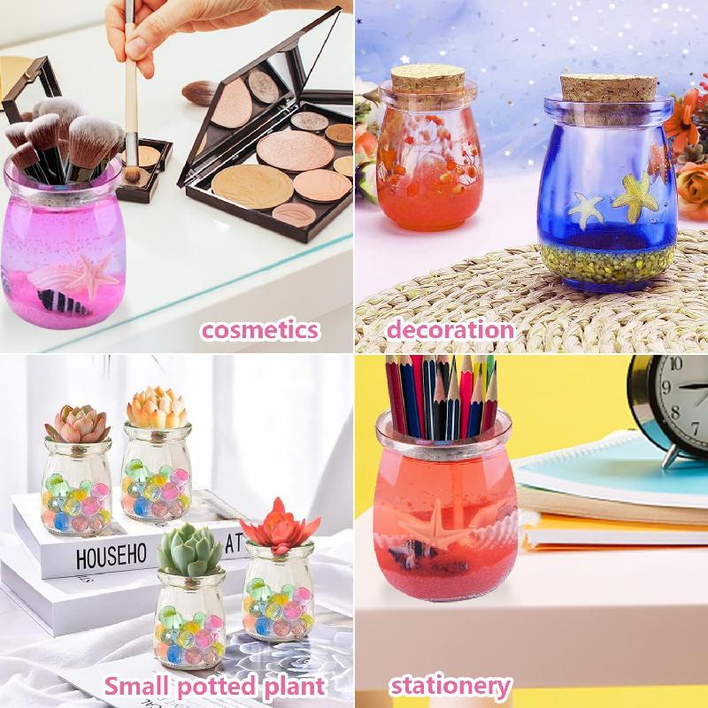 1Pcs Crystal Resin Drop Glue Jar Bottle Silicone Mold, DlY Wishing Bottle Storage Jar Making Silicone Mold for Handmade Craft