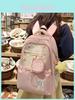 Girl Backpack With Nylon Material And Laptop Storage For School Education