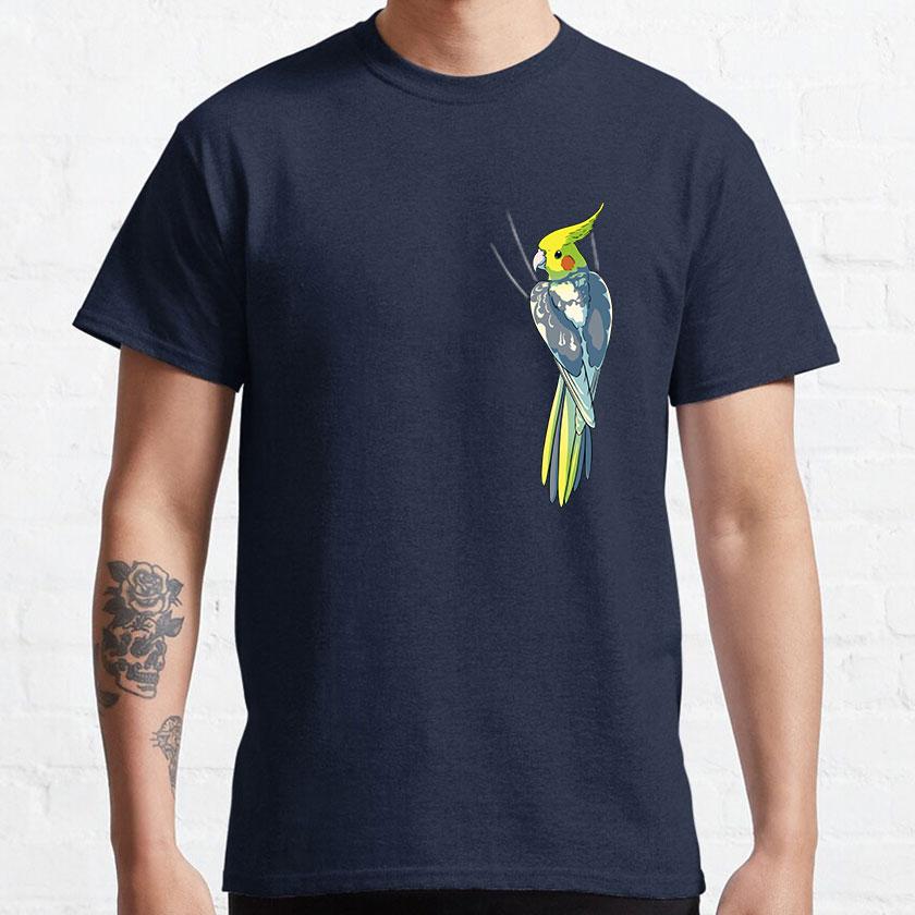 Awseome  Pied Cockatiel funny cockatiel meme gift T-Shirt for parrot lover plus size clothing for parrot owner 100% cotton tee 4XL