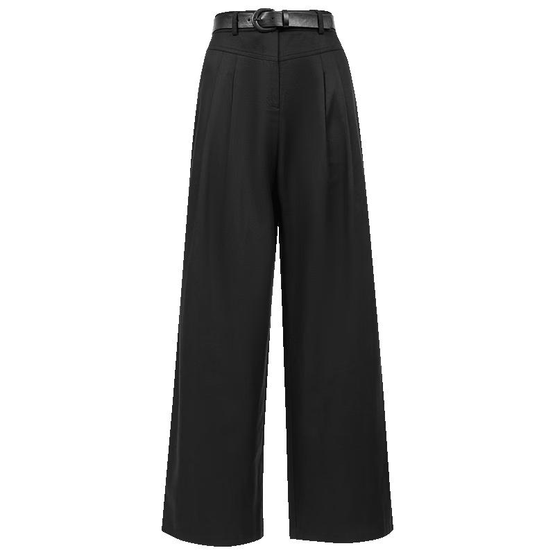 

VEROMODA Buckle-Waist Cotton-Lyocell Straight-Leg Pants L