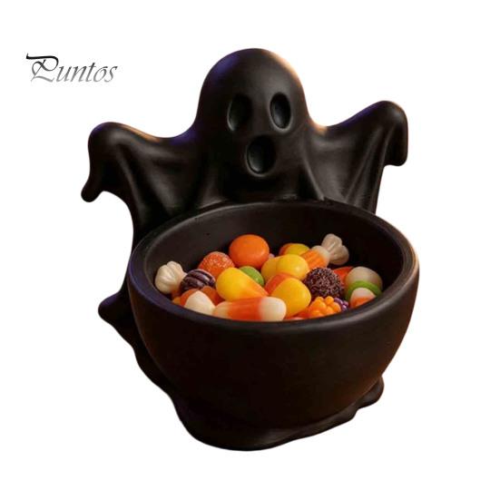 Functional Autumn Home Decor 3D Printed Ghost Candy Bowl for Halloween Party Decorations, Multi-functional Desktop Storage Organizer Trinkets