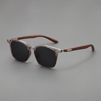 Retro Wood Grain Sunglasses for Women and Men New Square Frame Sun Glasses Outdoor Street Eyewear