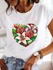 (Asian Size)  Clothing T Shirt sweet plant cute Fashion Tee Print Lady Women Casual Top Short Sleeve Female Graphic T-shirts